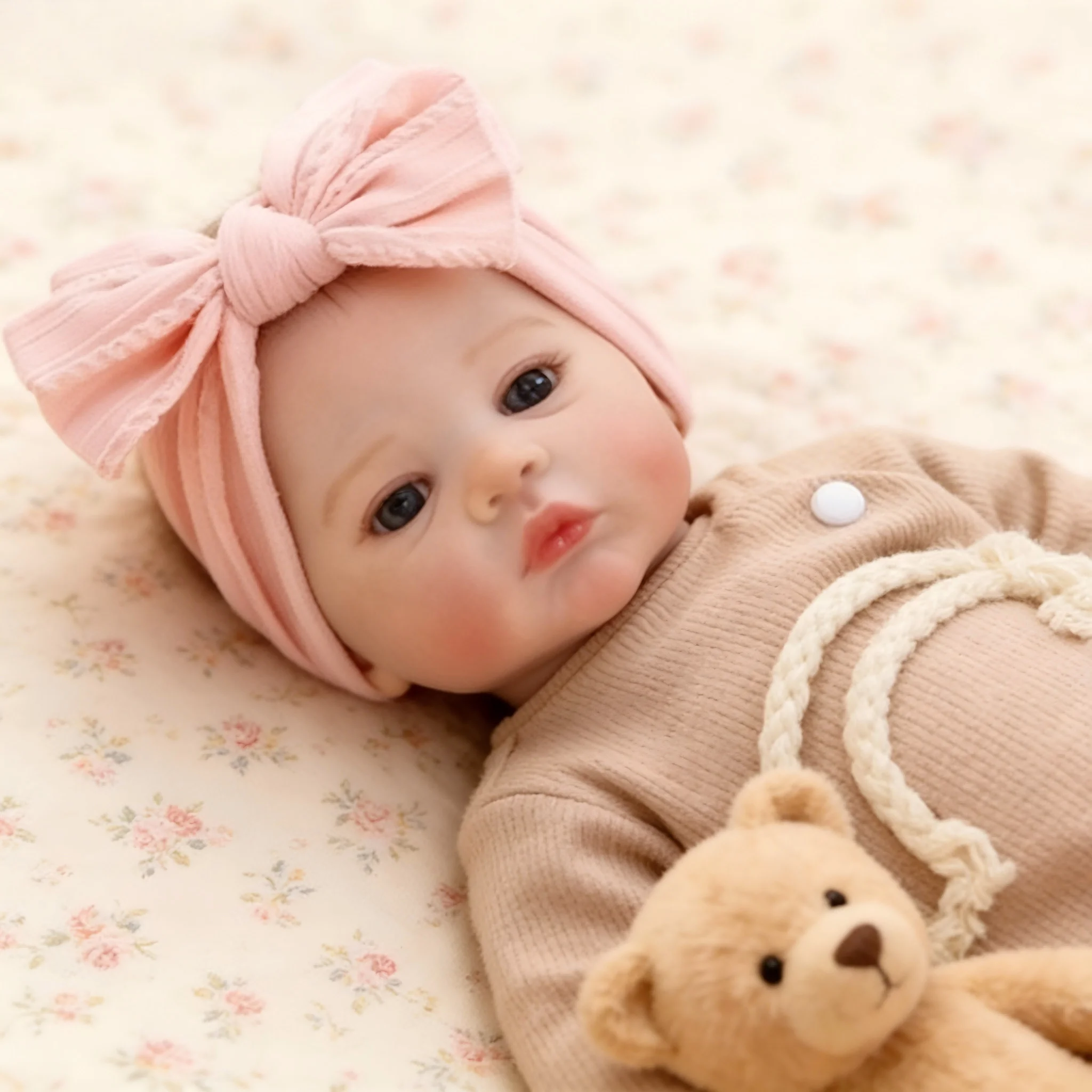 Bambole Reborn da 18 Pollici - Neonato Realistico, Corpo Morbido e Appesantito, Adorabile Bambola Snodabile Realistica - Regalo per Bambini dai 3 Anni in su e C