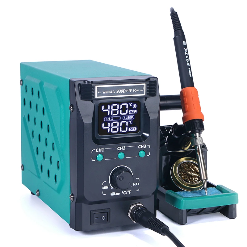 YIHUA 939D+IV high power 300W constant temperature welding table 90W intelligent dormant electric soldering iron