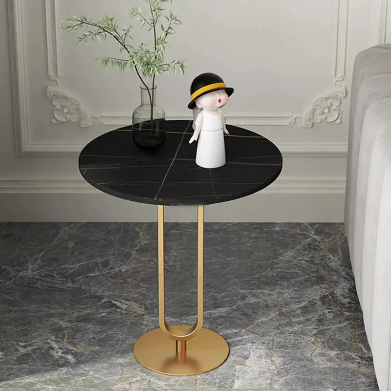 

Журнальный столик Nordic Iron Art, мебель для дома, приставной столик для гостиной, простота, креативный балкон, мраморный круглый журнальный столик