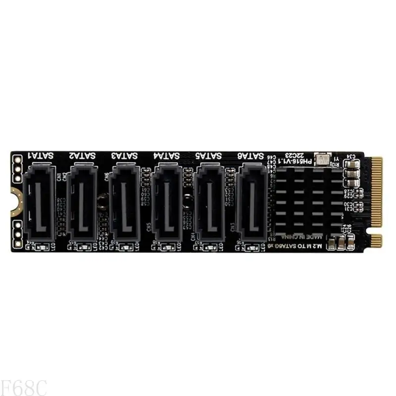 

F68C 6-port to PCIE Riser Adapter Nas-Synology Hard Drive Expansion Card
