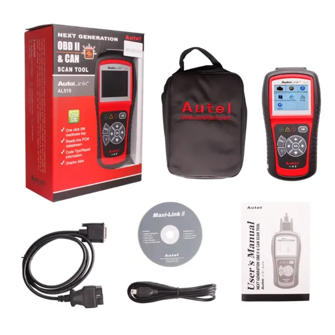 Autel AutoLink AL519 Classic Modo mejorado 6 Lector de código de fallos del motor OBDII CAN Herramienta de escaneo de diagnóstico