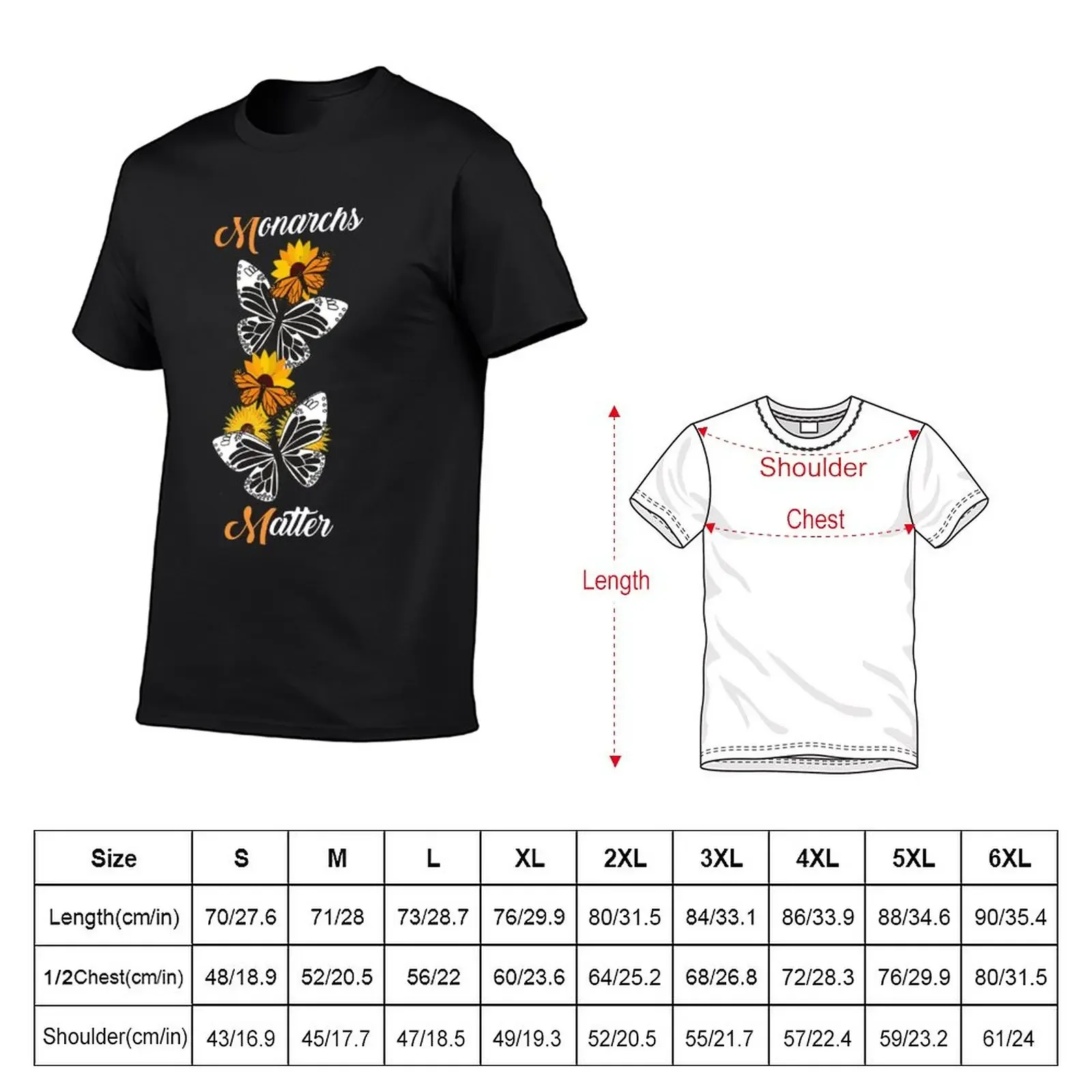 Monarchs Matter Monarch Butterflies Monarch Butterfly T-Shirt anime clothes sports fans mens clothing