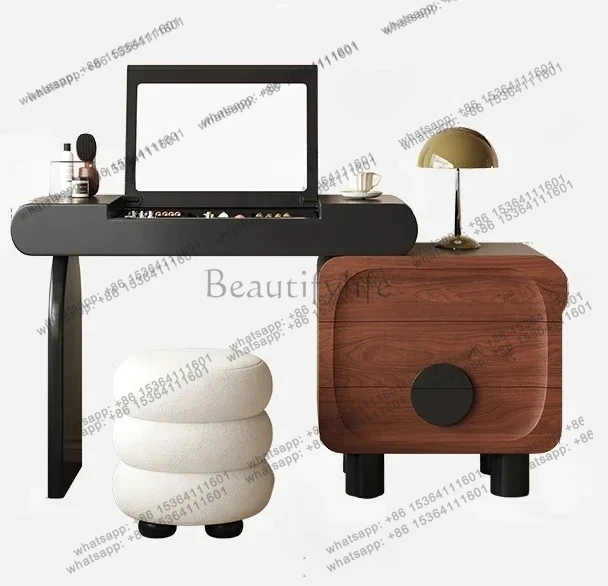 

Comò retrò, cassettiera, camera da letto integrata, copertura ribaltabile con motivo noce, tavolo da trucco, angolo retrattile