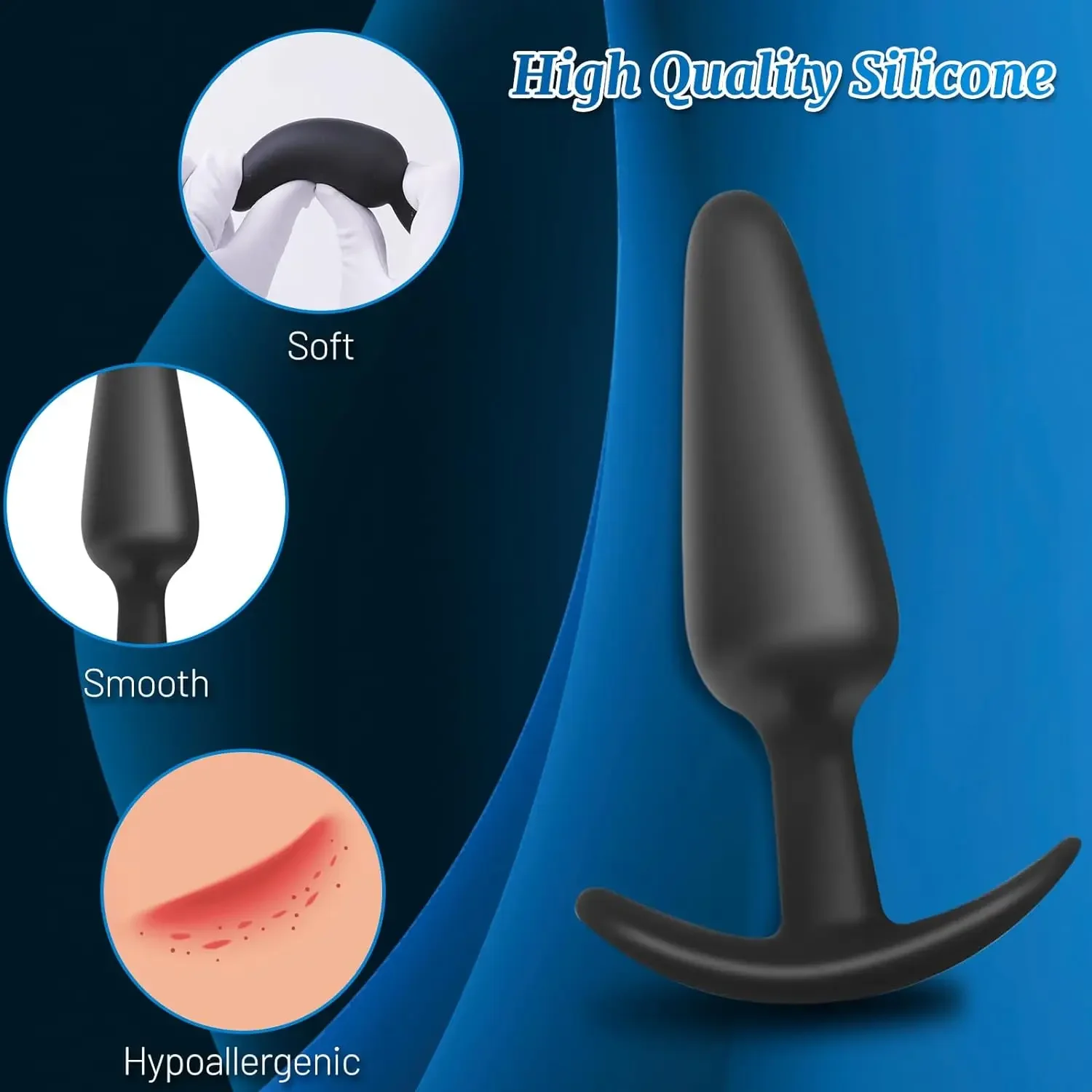 Plug anal en silicone pour adultes, jouets sexuels sexy, plug anal, ensemble d'entraînement, femmes, hommes, couples, 5 pièces