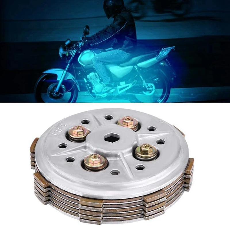 2X Complete Clutch Setup Drum Assy Basket Friction Plates Kit Sit Clutch Plates For YAMAHA YBR125 YB 125 XTZ125 TTR-125