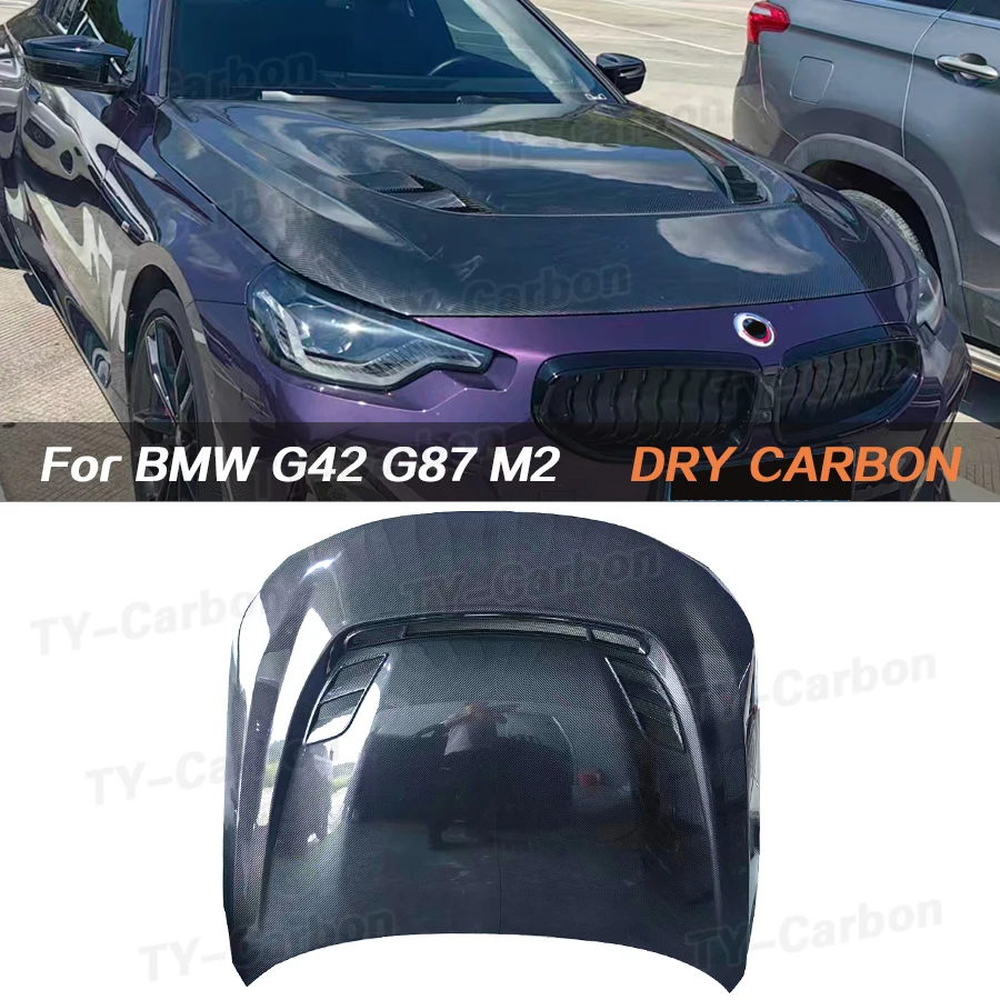 

Для BMW 2 серии G87 M2 G42 M420i ALP Стиль Сухой карбоновый передний капот автомобиля Крышка двигателя Автомобильные аксессуары Кузовный комплект M2 G87