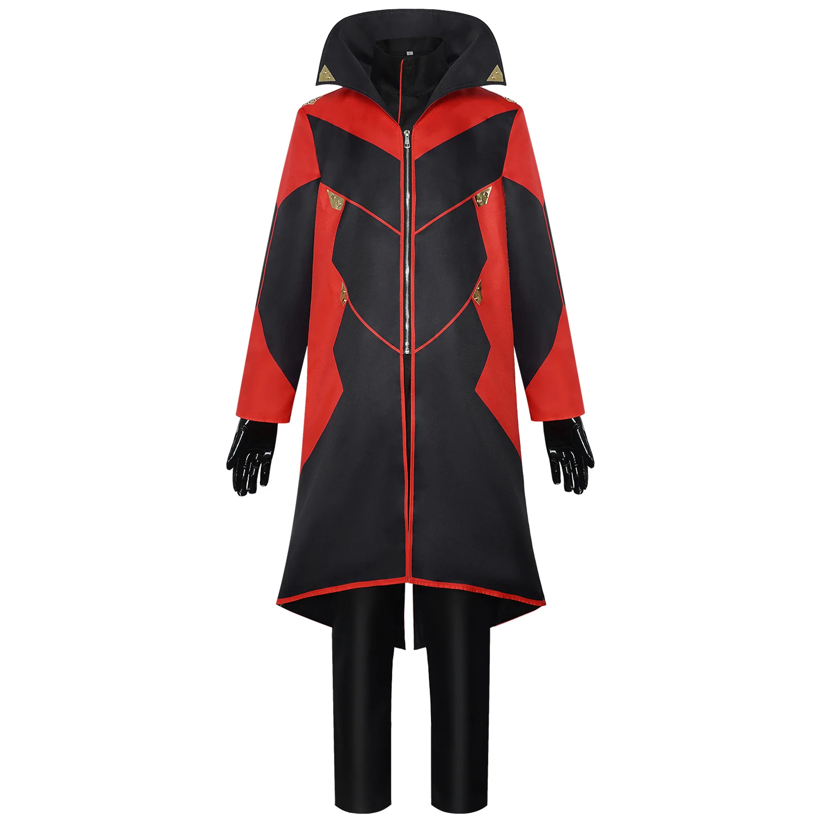 

Dr. Eggman cosplay suit red and black scientist uniform + beard + glasses Halloween villain cosplay costume