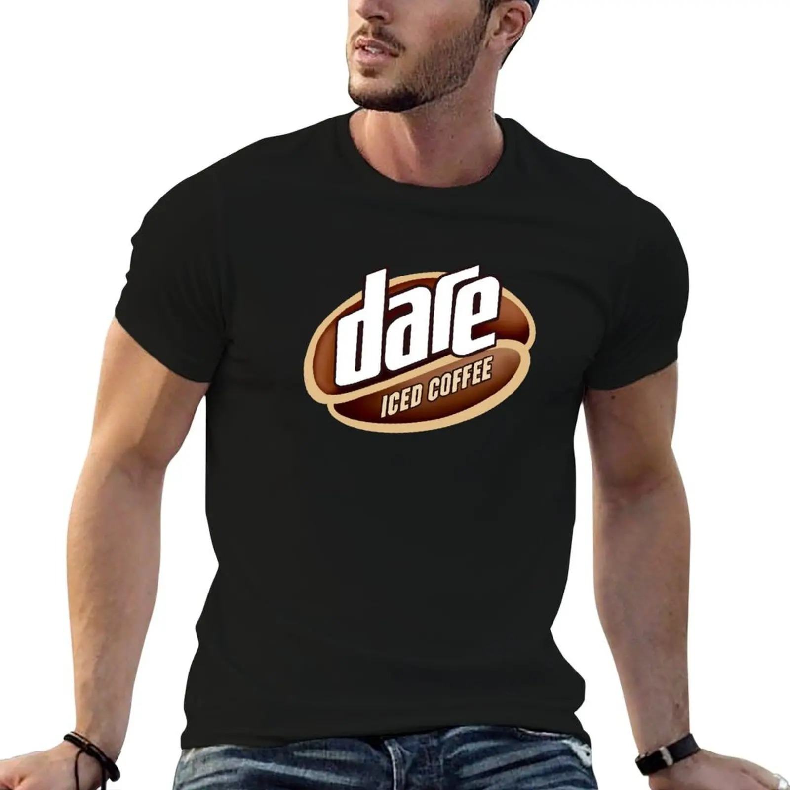 T-Shirt avec Logo Dare Iced Coffee pour homme, t-shirt graphique en coton de haute qualité