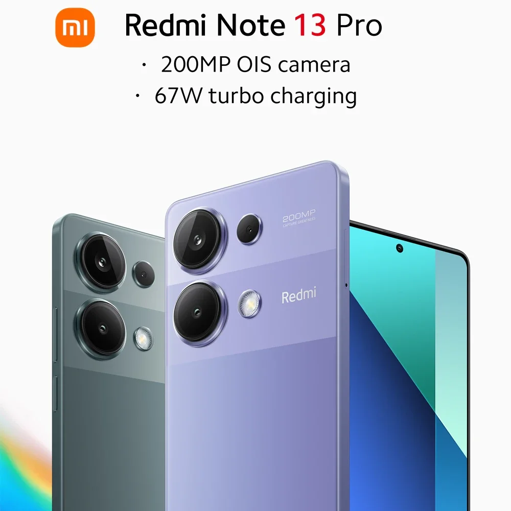 xiaomi redmi note 13 pro 4g helio g99 camera ultra 200mp ois amoled 120hz carregamento turbo 67w nfc versao global 01