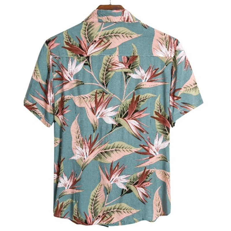 Summer Shirt Man Shirts High Quality Luxury Men\'s Clothing For Men Fashion Blouses Social T-shirts Short Sleeve Hawaiian Cotton