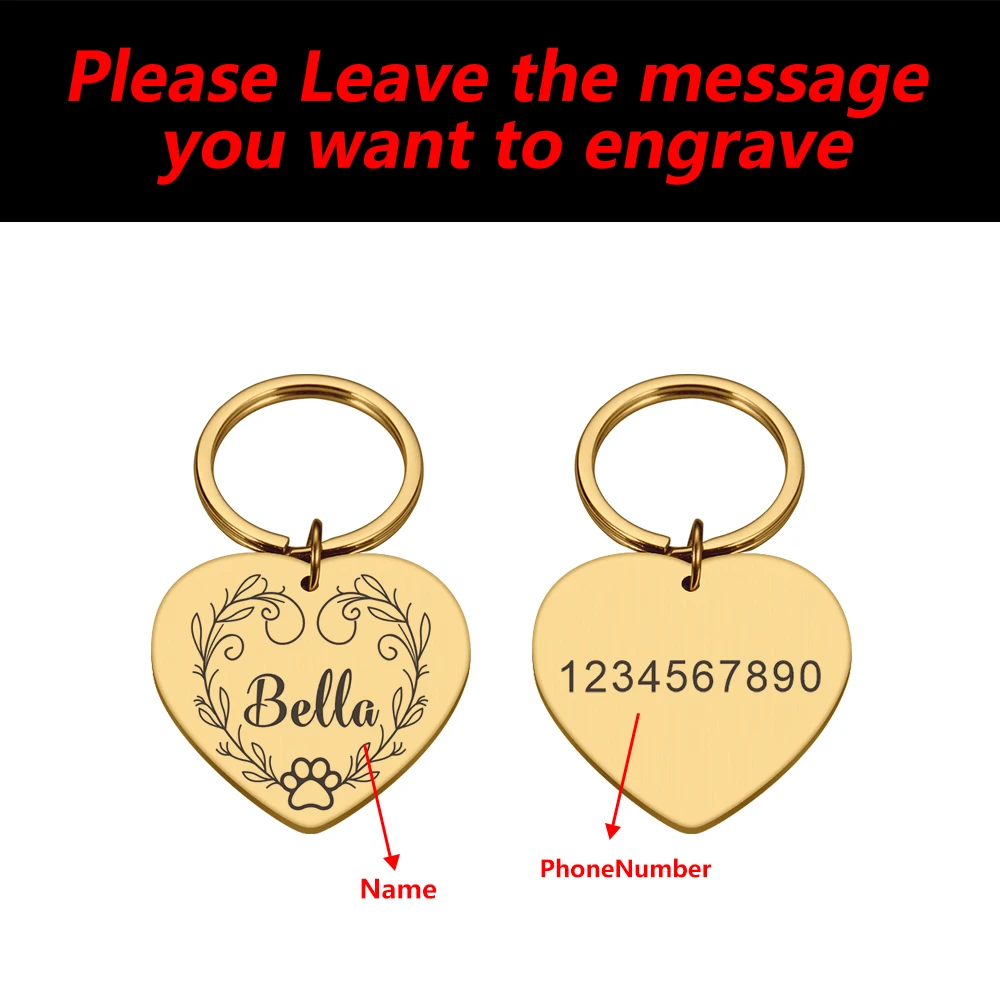 2023 New Personalized Anti-lost Pet ID Tags Name Plate Free Engraved Collar Round Pendant Accessories Custom Dog ID Name Plate