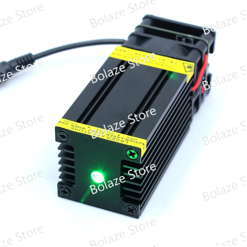 520nm 3W high-power bird driving green laser landmark laboratory point laser module 12V supports PWM TTL modulation