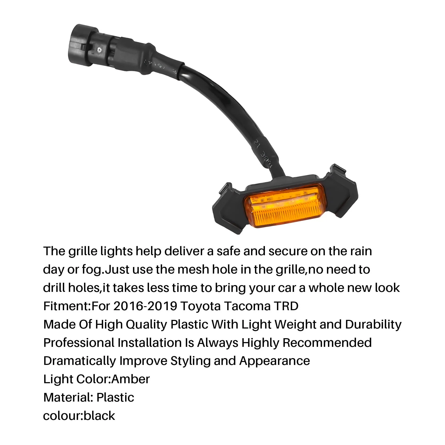 طقم مصابيح ليد العنبر الشبك لتويوتا تاكوما ، مجموعة من 4 ، من من من من من ، من من من من من من