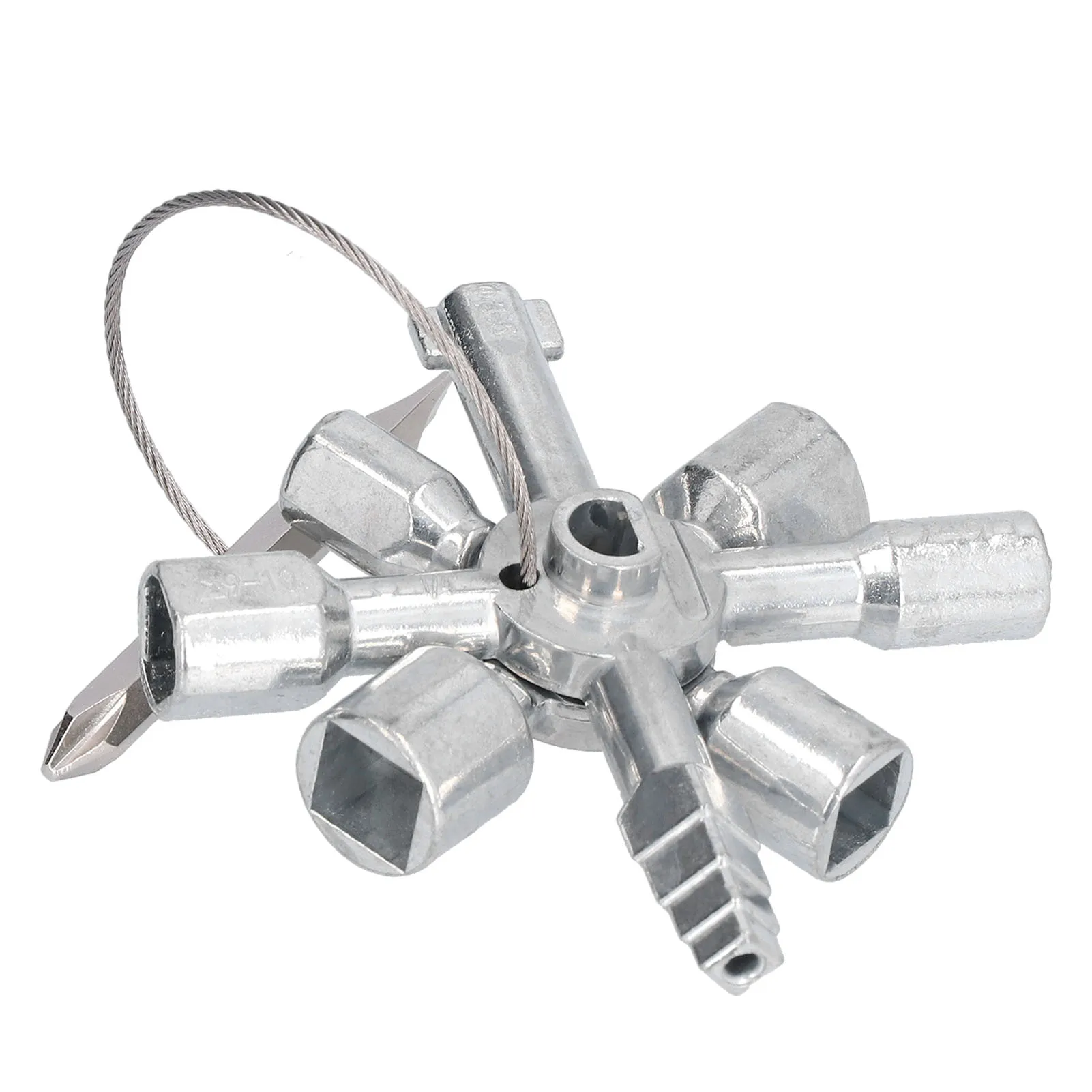 مفتاح خزانة مفتاح ربط 10 في 1 أداة بحرية متعددة الوظائف مفتاح ربط معدني مفتاح خزانة تحكم معدني #4