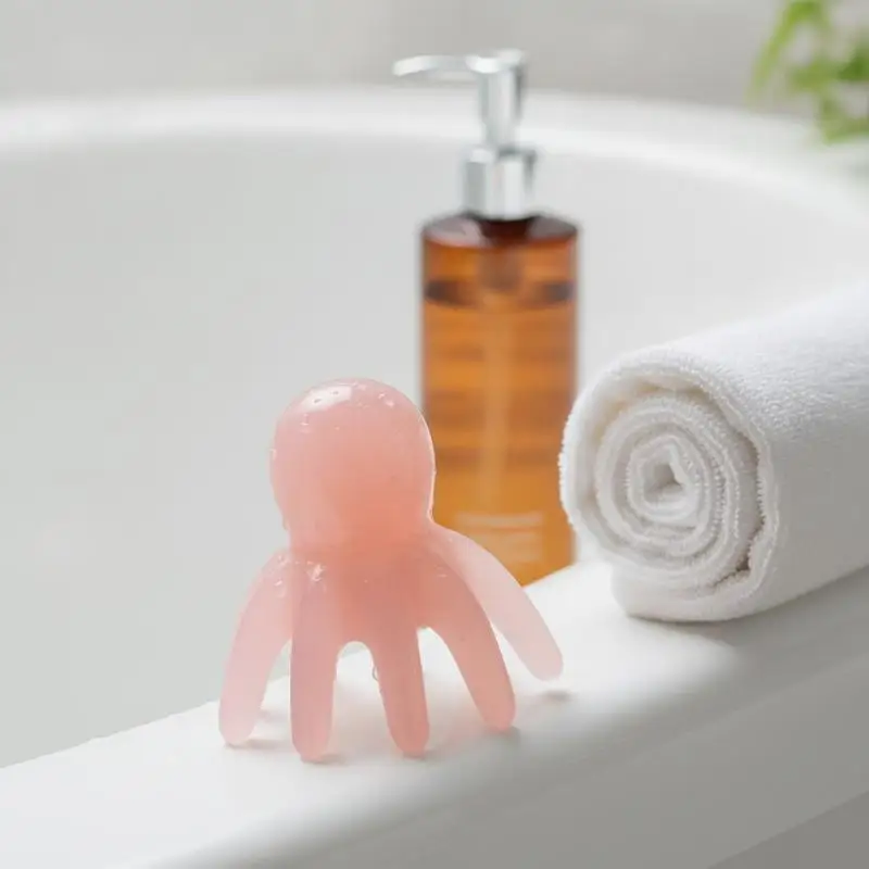 Durable Resin Octopus Massage Comb Meridian Scalp Scraping Gua Sha Tool for Women Men Daily Hair Care Relaxation