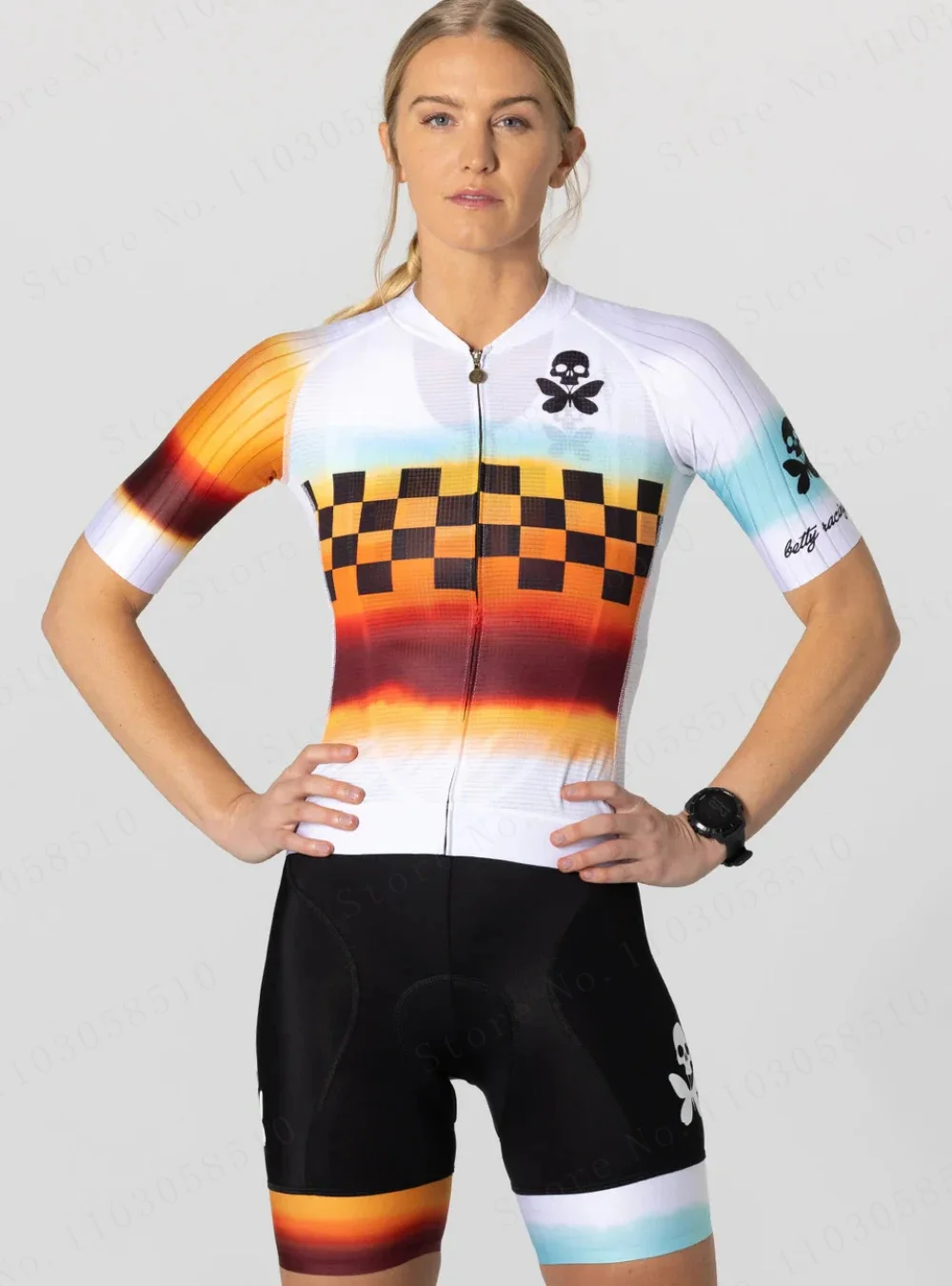 Women cycling Outdoor sports jersey bib shorts 9D set Short Sleeve Road bicycle Competition breathable suit roupa Ciclismo 2025