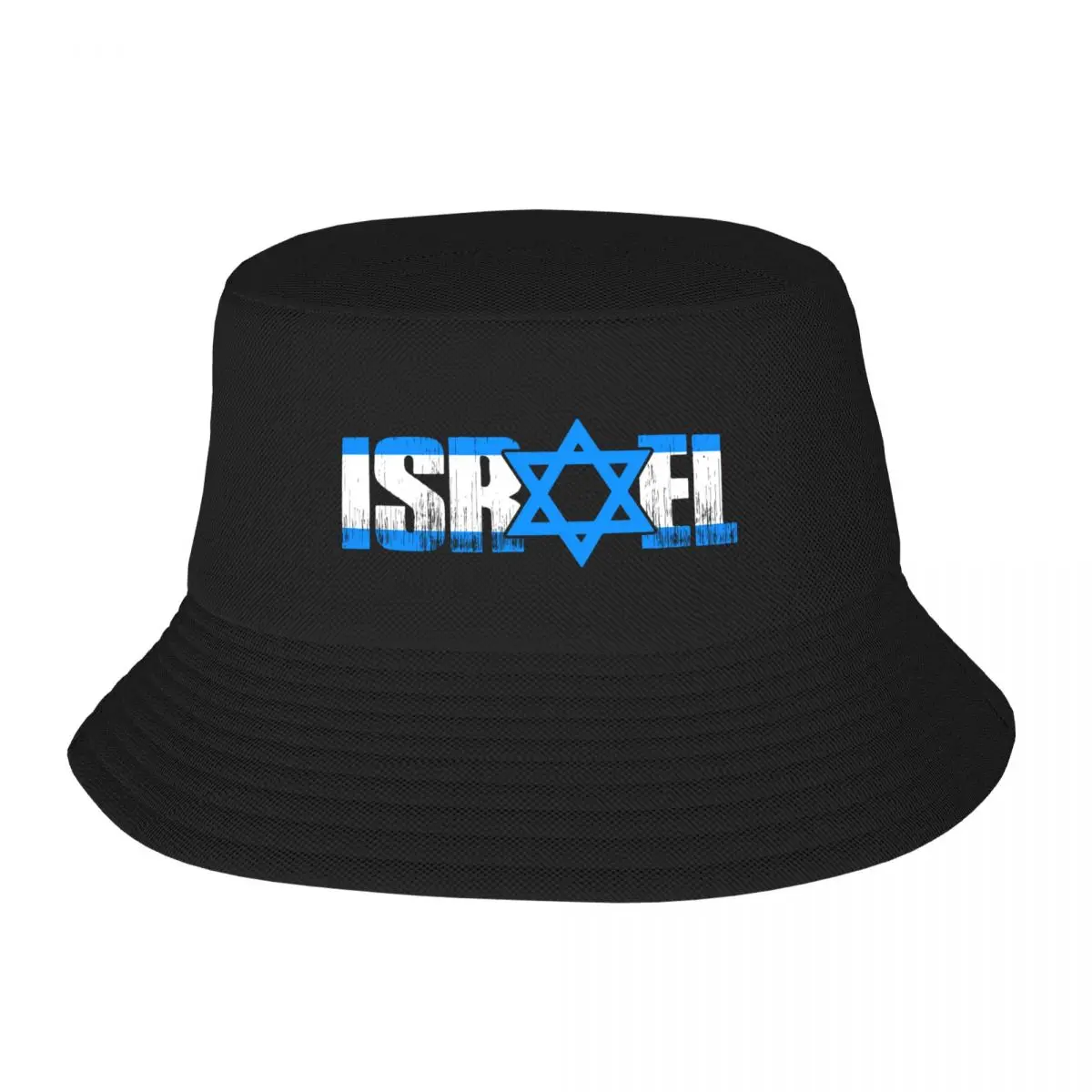 Custom Israeli Pride Star Of David Bucket Hat for Women Men Printed Israel Summer Travel Beach Outdoor Camping Cap