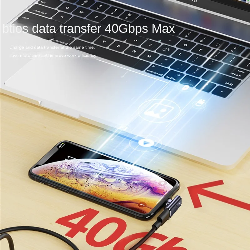 محول شحن سريع من النوع C ، محول بيانات ، محول مرفق دعم 8K ، USB ، 40Gbps ، من من من النوع C ، من خلال W