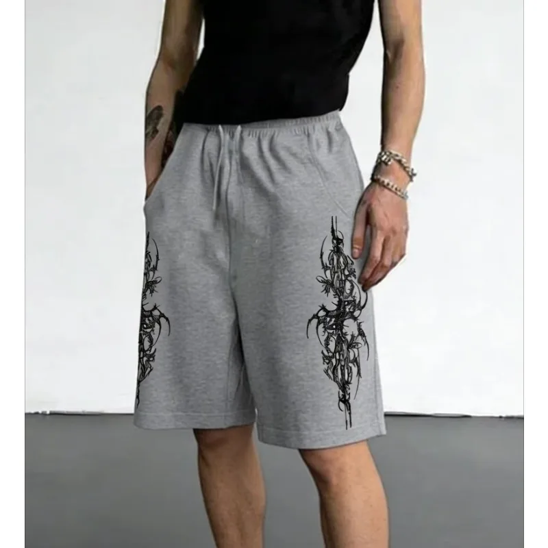Leisure sports outdoor jogging shorts large hot selling fashion new hip-hop gothic texture men's street wear