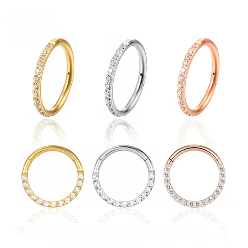 Surgical Steel Nose Rings Hinged Segment