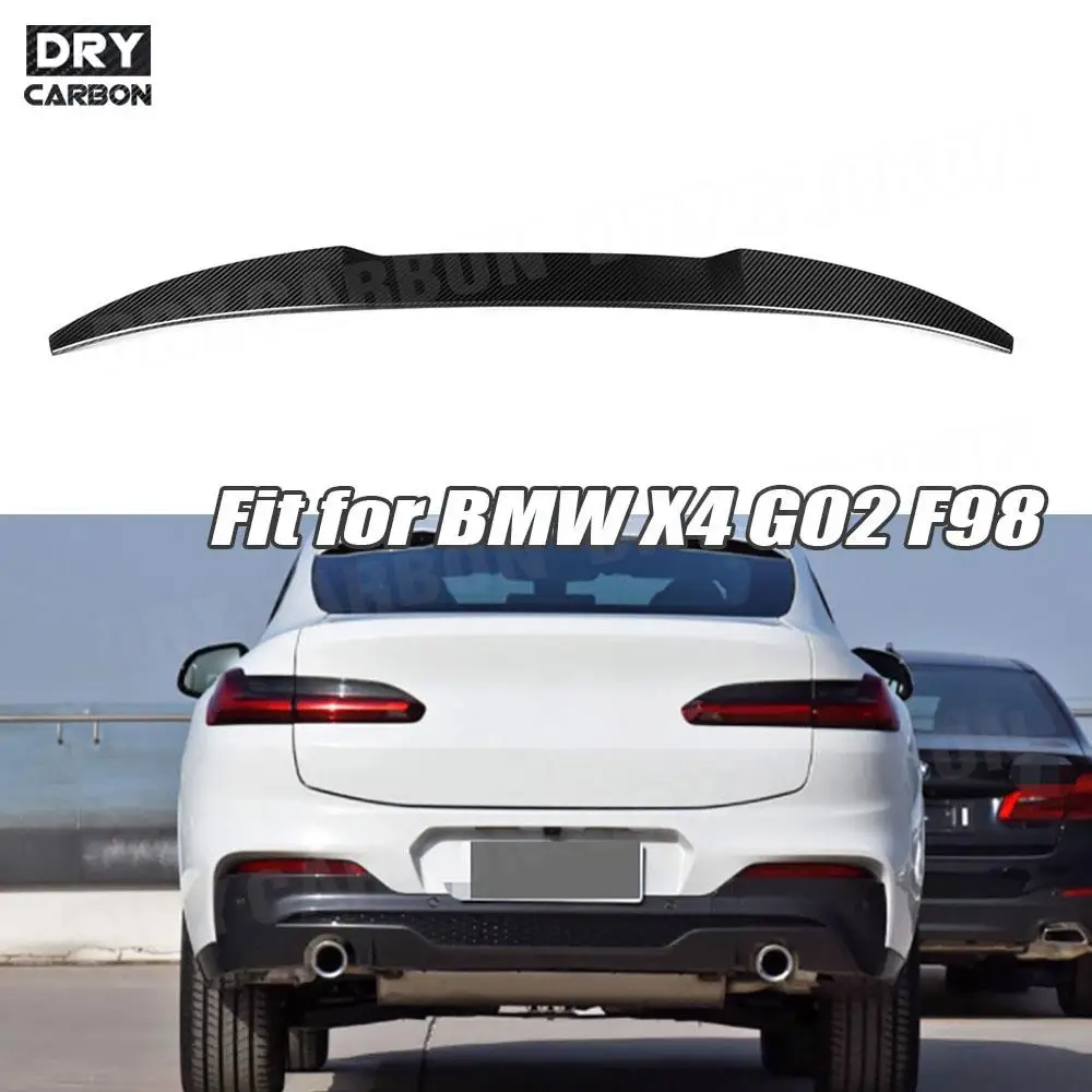 

Dry Carbon Fiber Rear Spoiler for BMW X4 G02 F98 X4M 2019 2020 Wing Lip Rear Trunk Duck Spoiler M Style Car Accessories