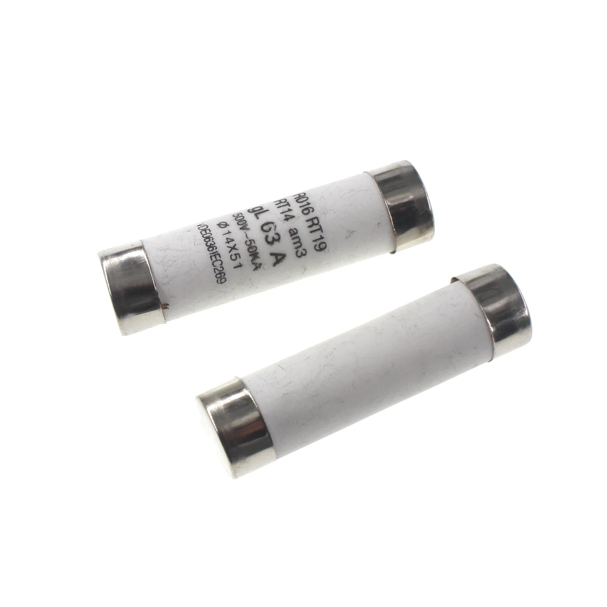 10PCS Long Cover 14X51 Ceramic Fuse 5A 6A 10A 16A 20A 25A 32A 40A 50A 63A Fusible Enlace For RT18 R016 14*51 Fuse Core