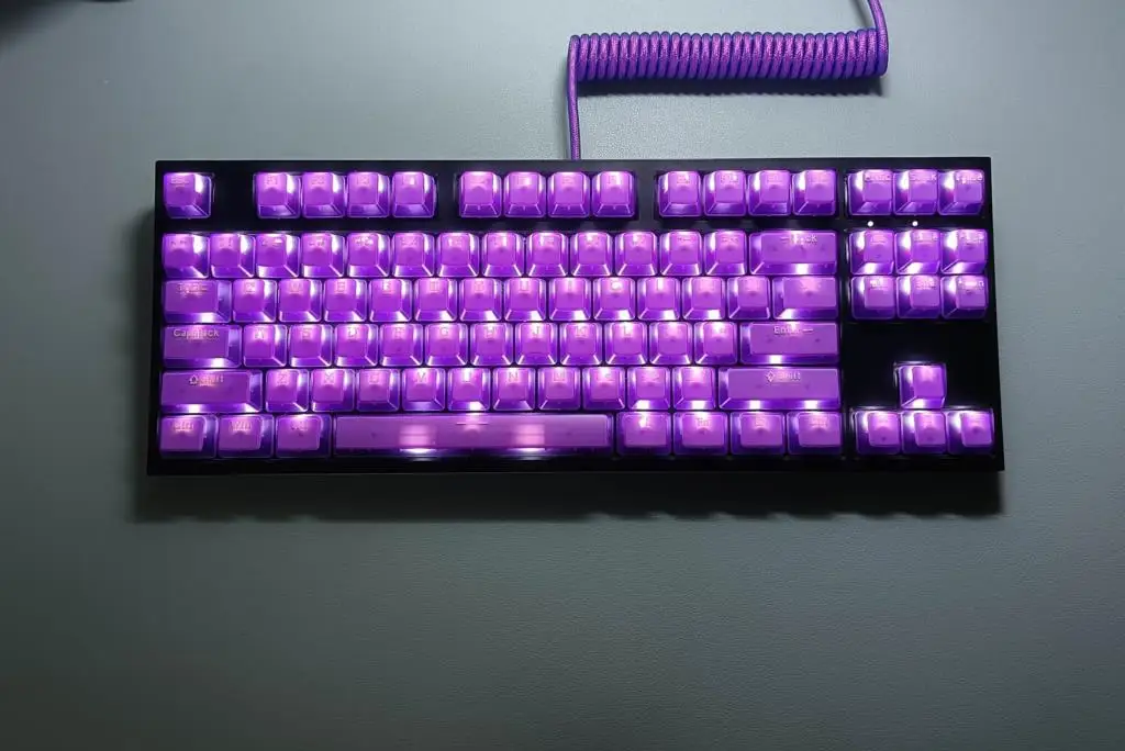 Teclas transparentes de perfil OEM para teclado mecánico Mx Switch, teclas de ABS retroiluminadas RGB, 132 teclas