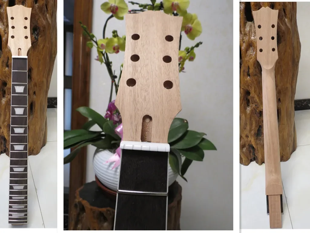 

High grade electric guitar head neck Strong unfinished DIY electric guitar head Neck parts