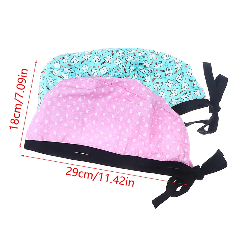 หมวกสครับสำหรับทันตแพทย์แบบยูนิเซ็กซ์ ลายการ์ตูนแพทย์ ห้องผ่าตัด หมวกพยาบาล หมวกสครับสำหรับห้องปฏิบัติการ โรงพยาบาลสัตว์ หมวกผ่าตัด