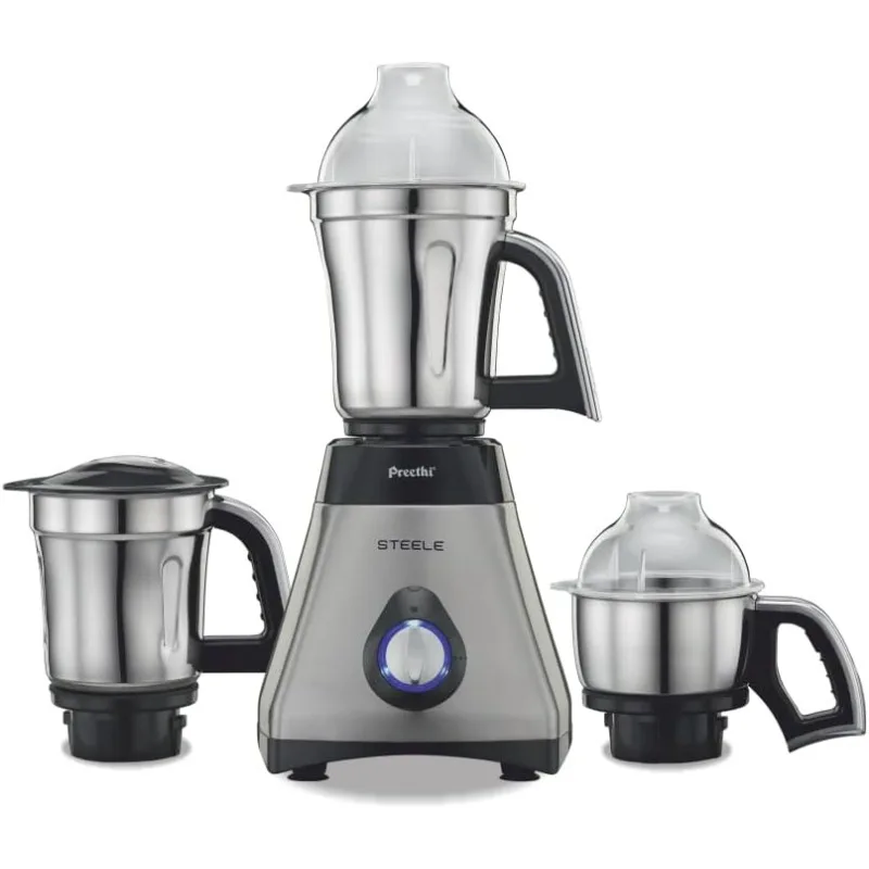 Preethi Mixer Grinder, 13 x 8.6 x 12.5 inches, Black, Silver