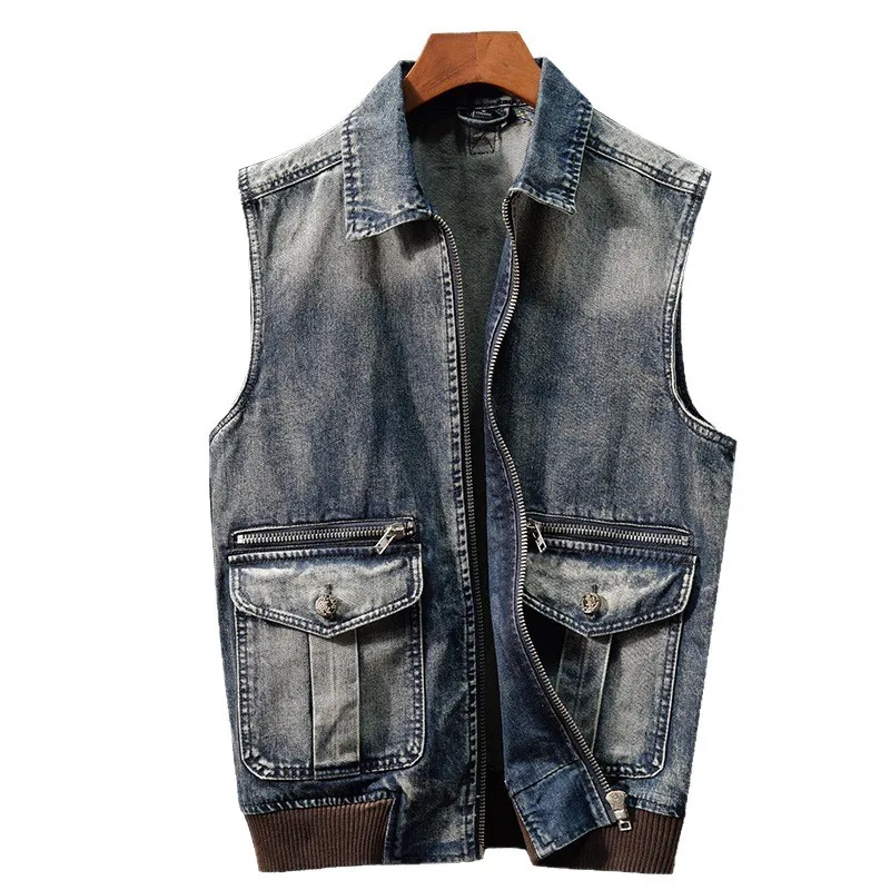Herbst trendige Jugend Retro nostalgische Weste Herren ärmellose Weste