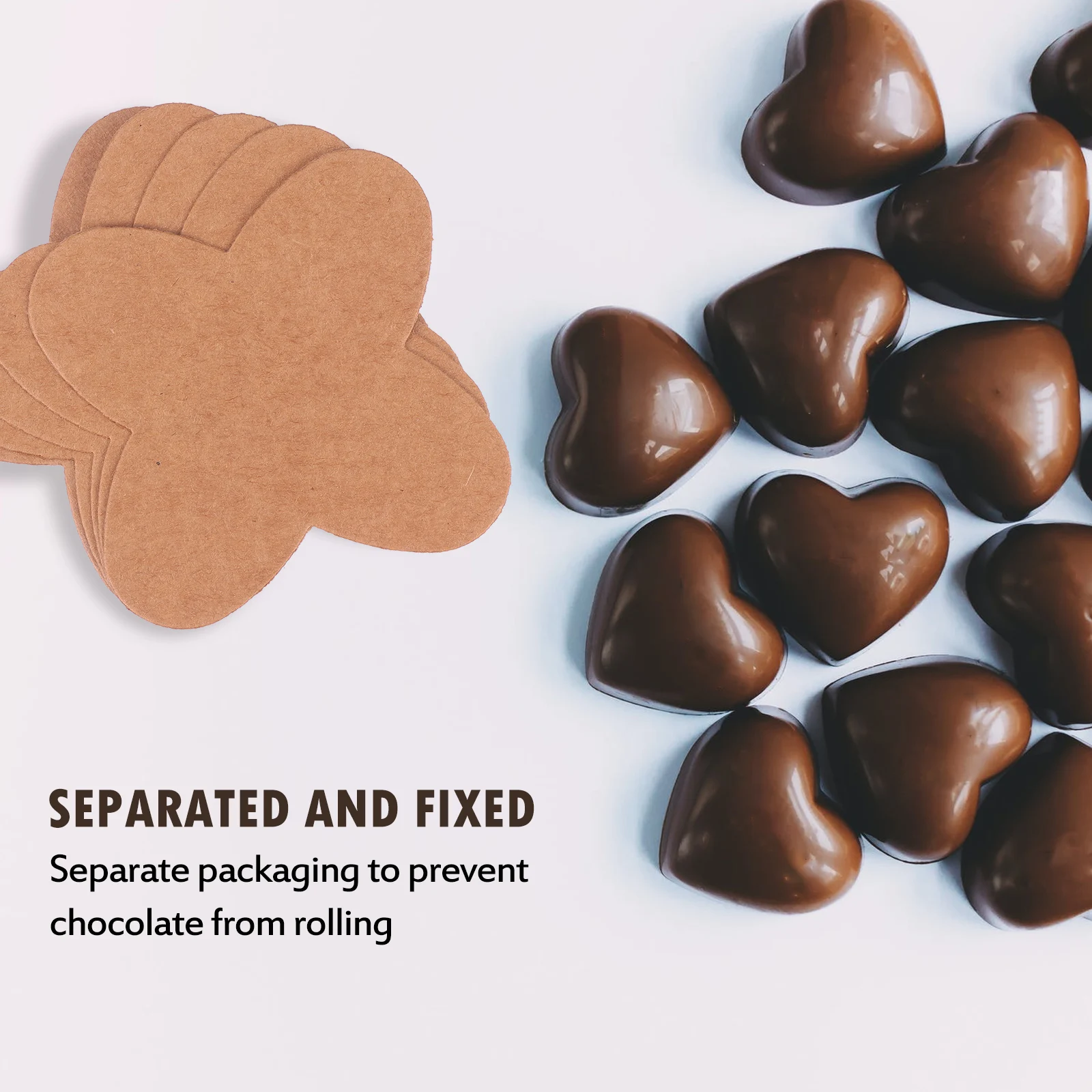 

100 Pcs Chocolate Tray Separator Wrapping Holder for Candy Truffle Eco Friendly Reusable Practical Design Lightweight Compact