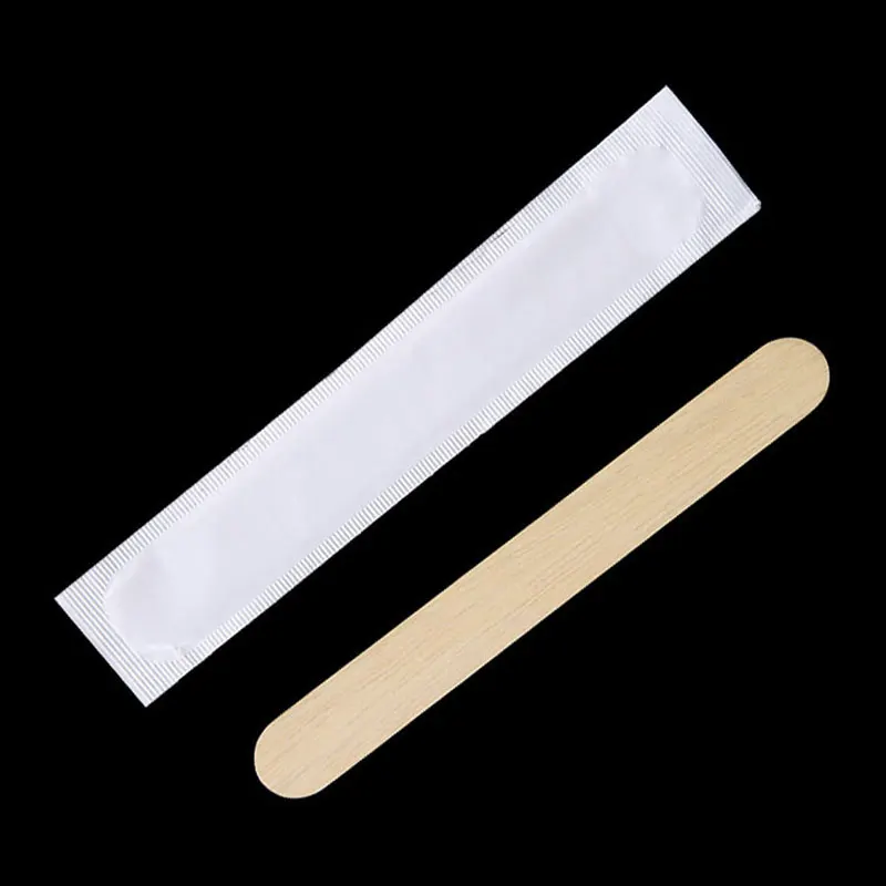 50/100pcs Tattoo Waxing Stick Disposable Tongue Depressor Wooden Sterilization Independent Package Removal Tongue Beauty Tool