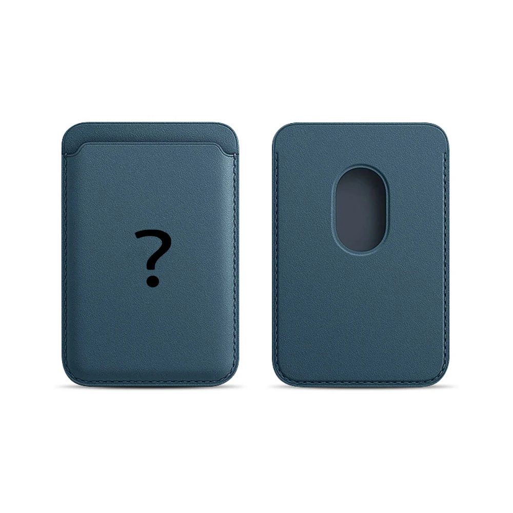 Einfaches Fragezeichen Leder-Kartenetui Telefonkartenhalter für Magnetische Hülle Geeignet für alle iPhone Magsafe Karten-Handyrückseiten-Taschen – Detail 7