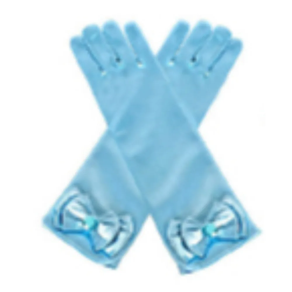 مجموعة إكسسوارات فستان الأميرة الزرقاء ، شعر مستعار ، تاج ، عصا سحرية ، قلادة ، قفازات ، 5 *