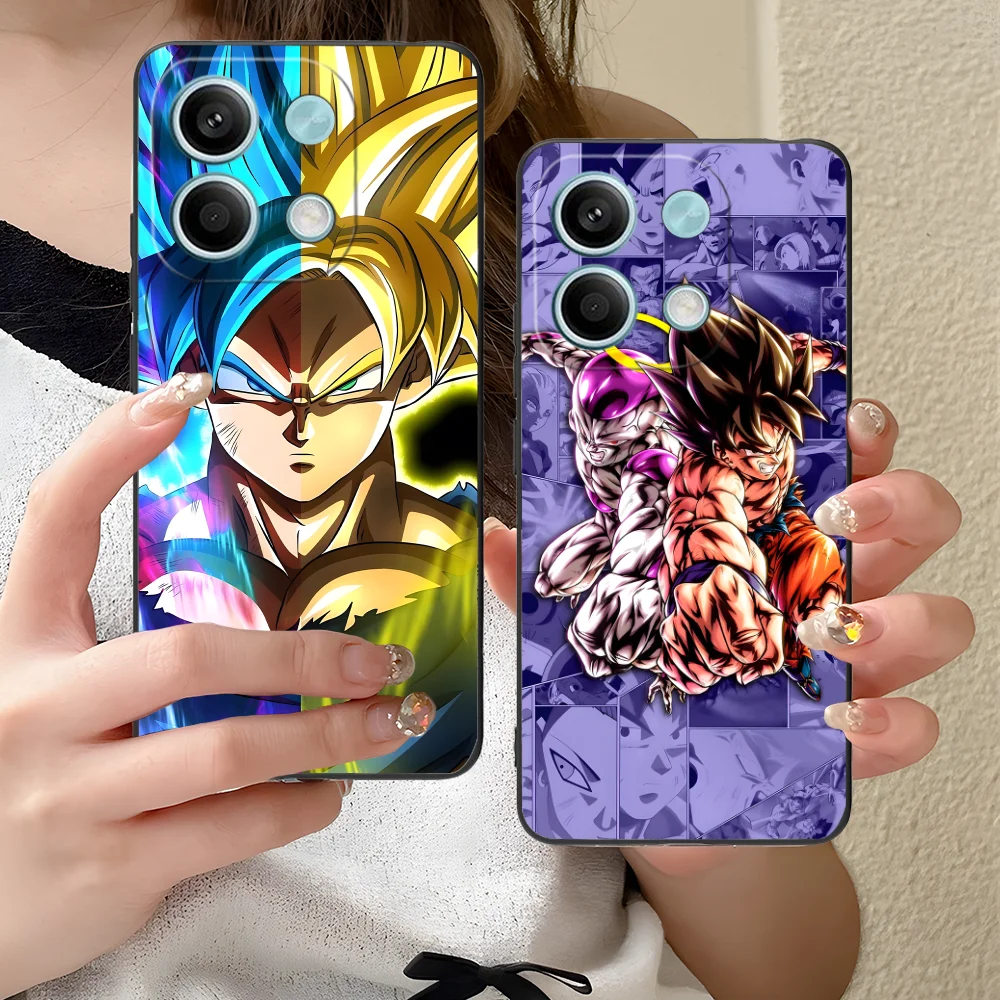 Dragon Frieza Majin Phone Case for Xiaomi Redmi Note 13 12 11 10 9 8 7 6 S A Pro Lite Plus 5G Black Cover Smartphone Cellphones