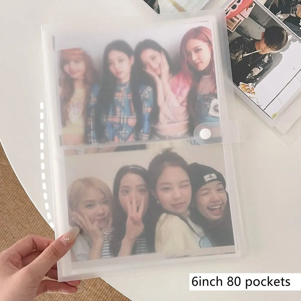 1Pcs New Collect Book Photo Album 80/160 Slots PVC Picture Card Holder Transparent 3/4/5/6/7 Inch Photocard Holder Idol Star