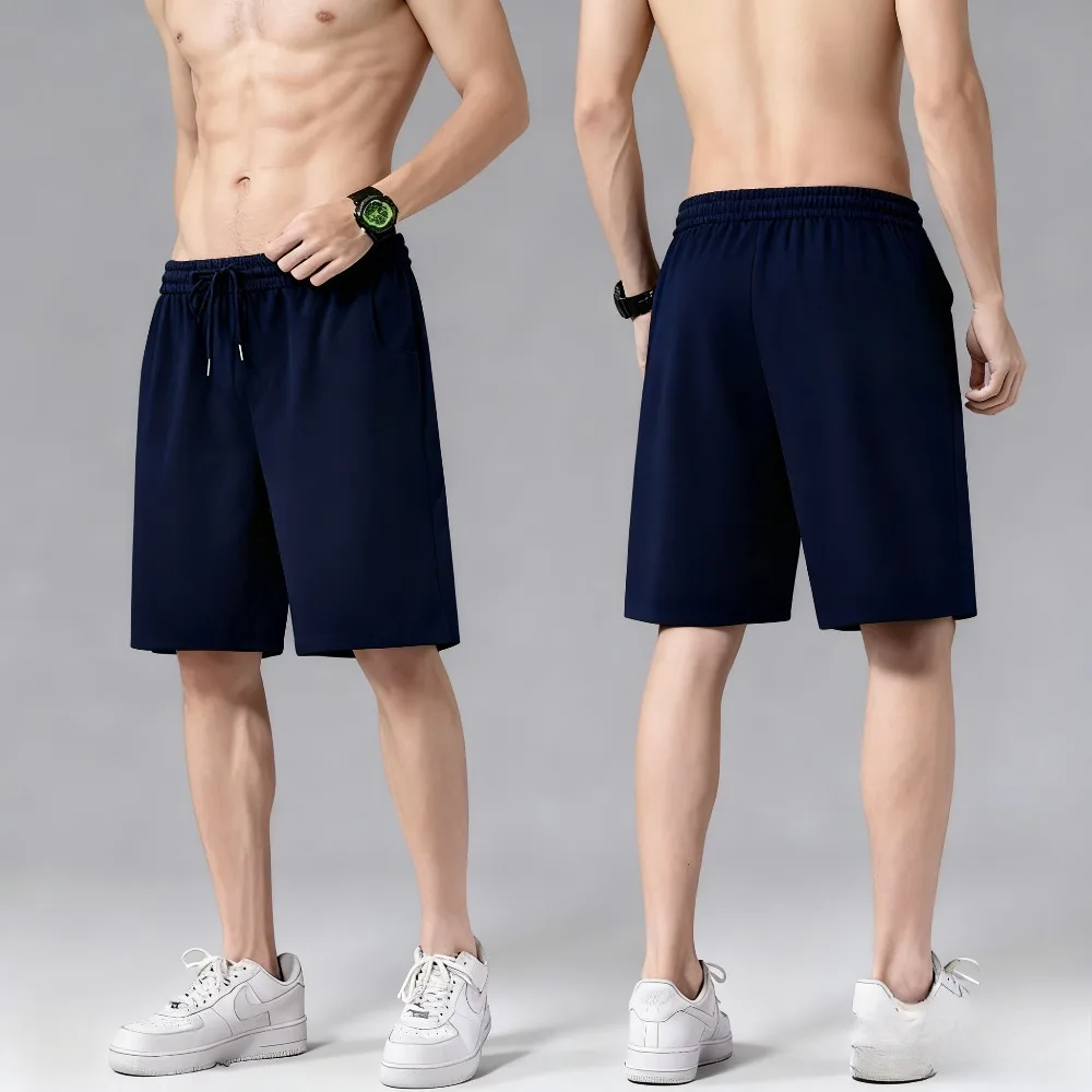 

Men's sports shorts pure cotton solid color loose casual shorts street fashion shorts men's pants street wear