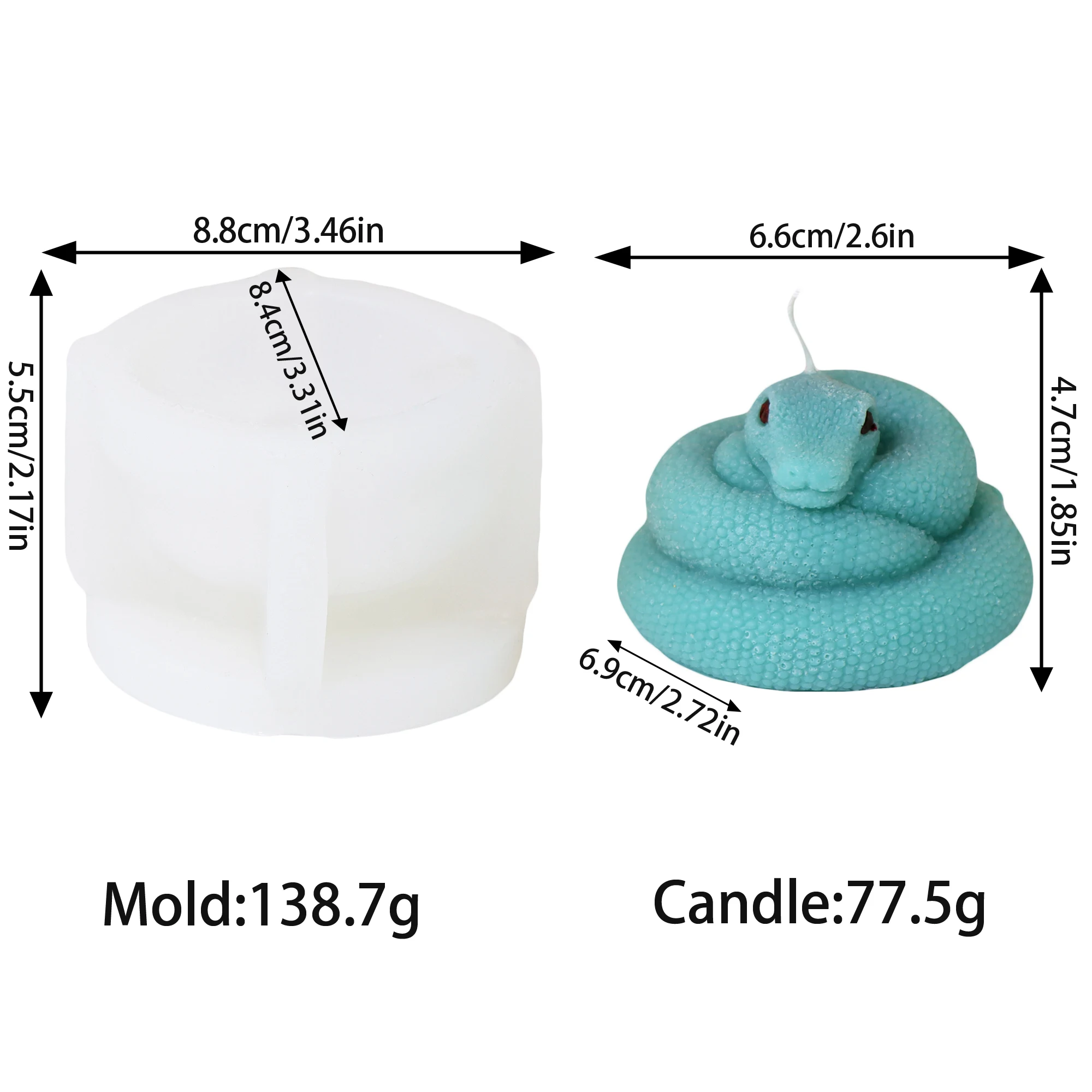 ثلاثية الأبعاد ثعبان سيليكون ق - مراجعة Candle Making Party وسعره