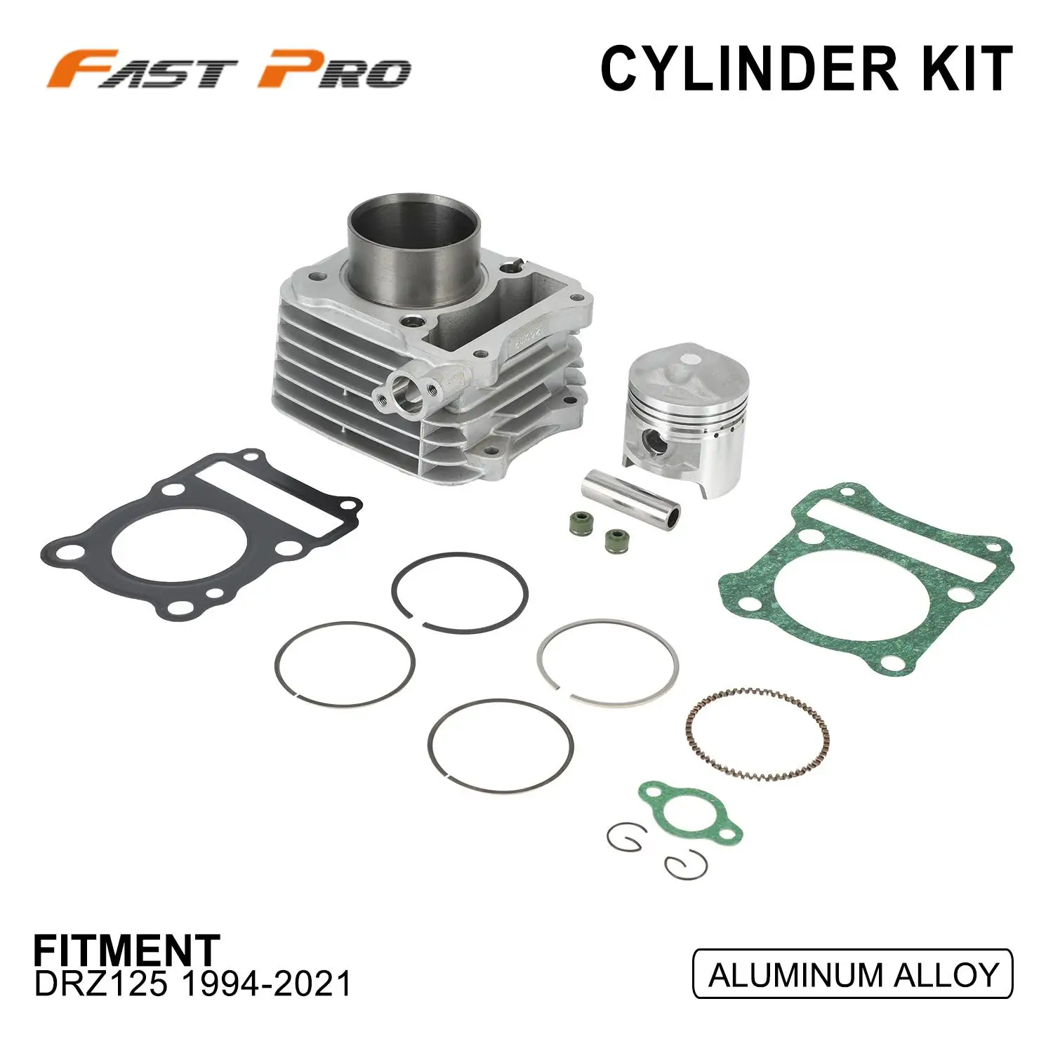 

Cylinder Block Sleeve Kit Piston Rings Head Base Gasket Kit Motorcycle Accessories For Suzuki DRZ125 DRZ 125 1994-2021 Aluminum