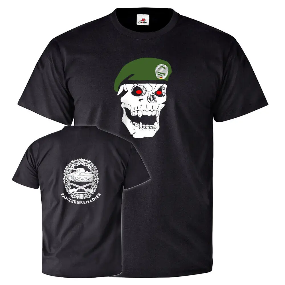 Tank Grenadier Badge Beret Skull T Shirt #26259