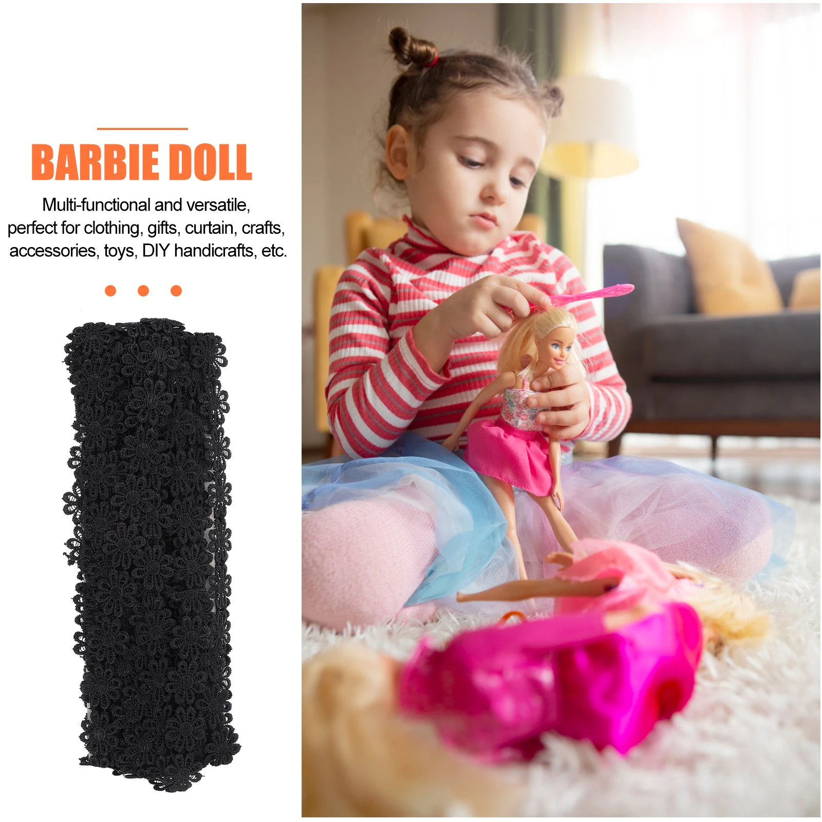 

Lace Ribbon Trim 100Cm Long Skirt Decorative Exquisite Pattern Premium Material Sewing Wedding Bridal Diy Accessory Embroidery