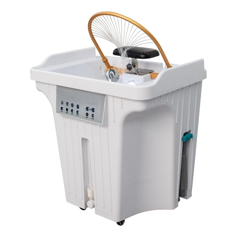 Water storage mobile head therapy basin, no need for water supply dedicated to barbershops maintaining temperature