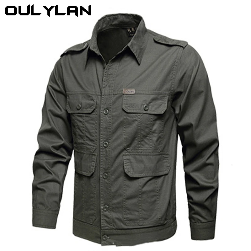 Jacket multi-pocket cotton men's summer thin long-sleeved shirt welder car labor protection repair work clothes new tooling shir