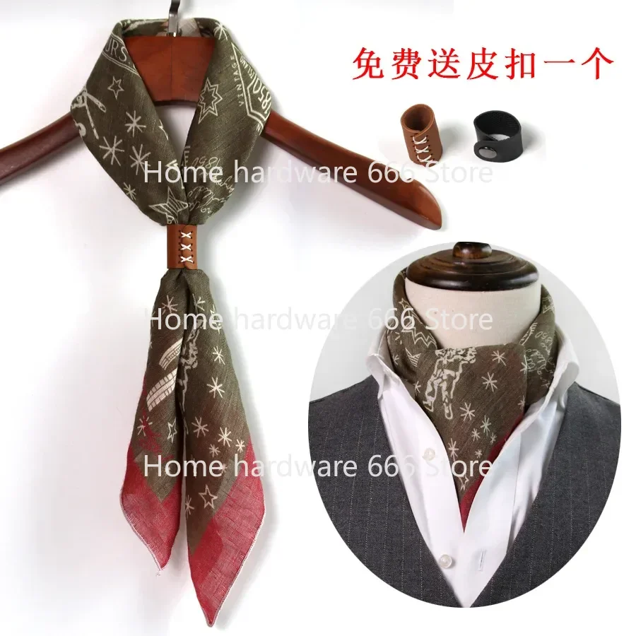 Small Square Scarf for Men, Thin Silk Scarf for Youth, Fans of Europe and the United States, Fan Amei, Shawl for Student and Cou