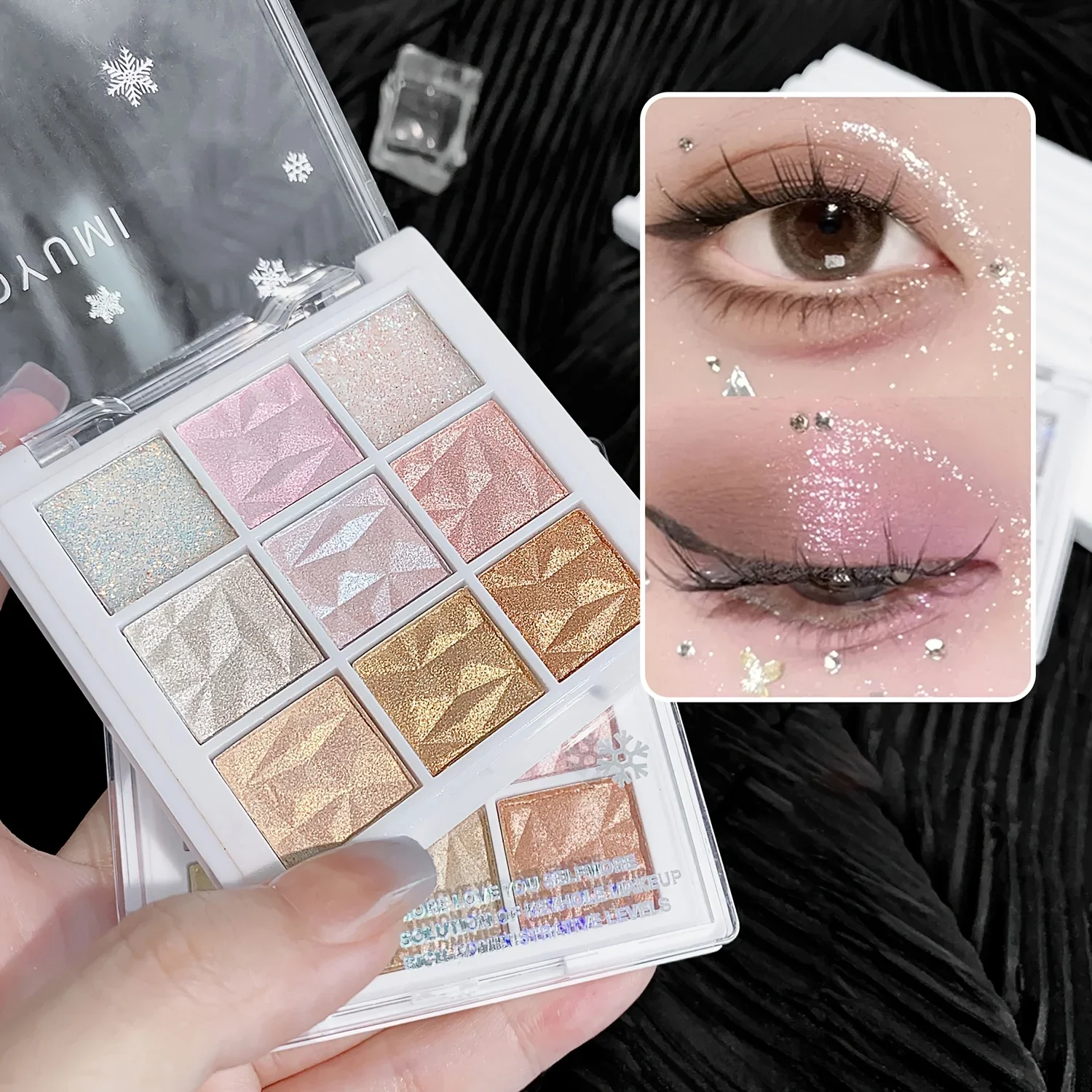 Luxo Shimmer 9 tons - Mistura de tons metálicos e prateados, cor duradoura, natural e brilhante, sombra marrom rosa dourada