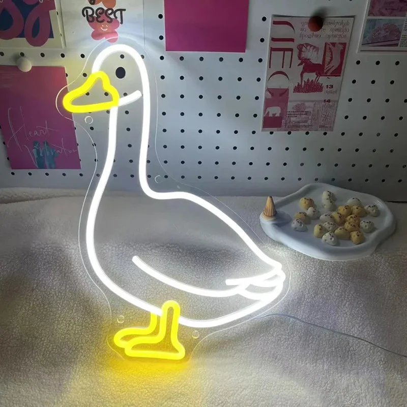 

Custom Goose Neon Sign, Cute Small Animals Custom USB Neon Light, Personalize Gift for Kids, Bedroom Home Wall Art Decor