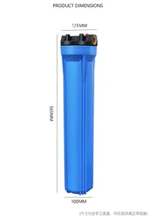 20 Inch Food Grade Commercial Water Filter Housing ,High Flow Pre Filter with 1/2, 3/4 Inch Plastic&Copper Connector Optional