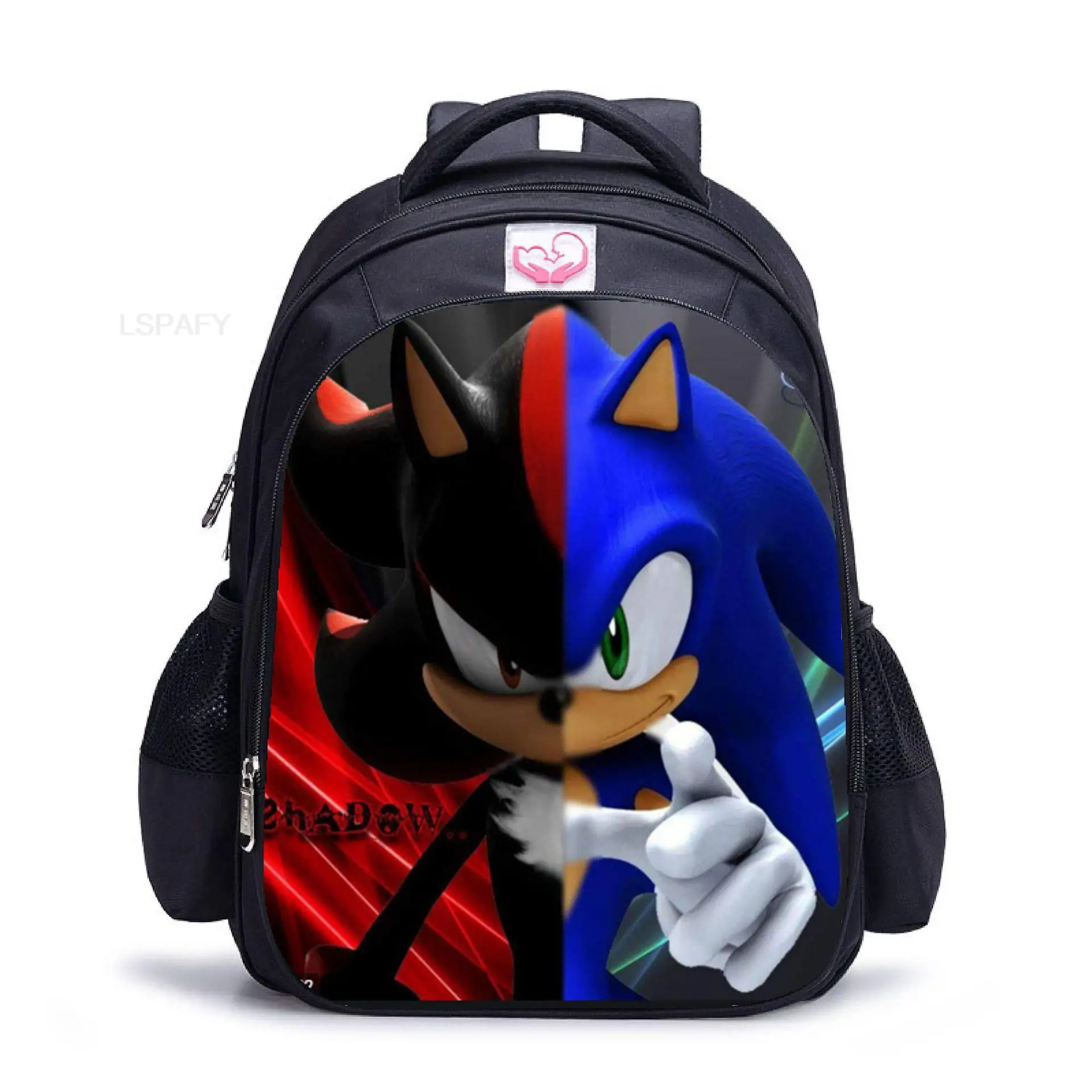 Mochilas Sonic Racing Cartoon para crianças, bolsa impermeável, mochila infantil diária, meninas e meninos, nova