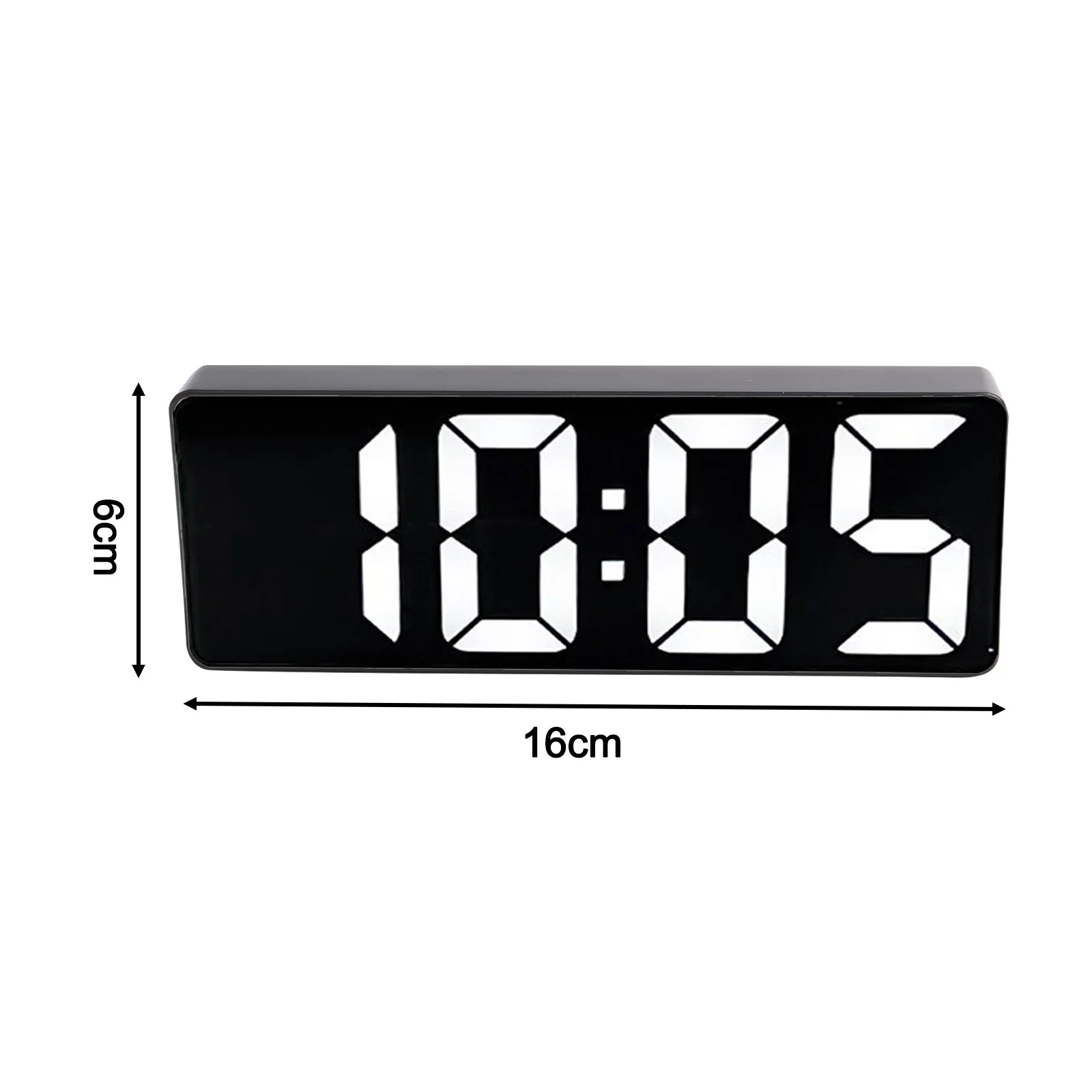 Bedroom Clock Living Room Clock LED Digital Alarm Clock Room Desk Clock 5 Display Modes Dual Power Supply Large LED Display